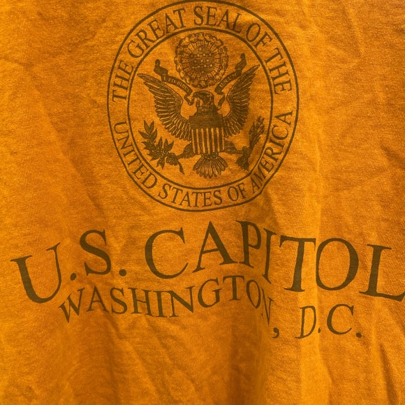 Vintage Gold / Dark Yellow Washington DC Tipsy Men’s M High End T-Shirt CAPITAL - Picture 2 of 3